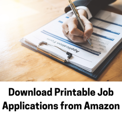 Printable Restaurant Job Applications